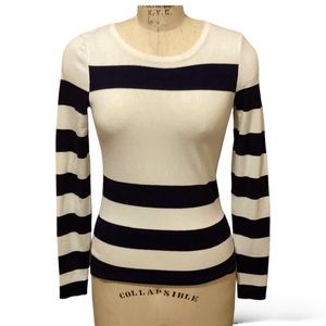Navy & White Breton Stripe Summer Crew Knit XS